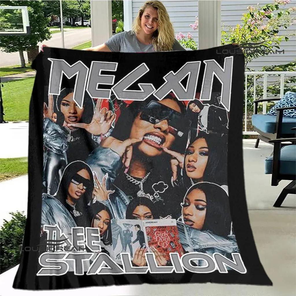 Rapper Megan Thee Stallion Printed Blankets Warm Flannel Blankets Soft and Comfortable Blanket Bed Linings Birthday Gift