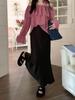 2024 French Retro Satin High Waist Fishtail Midi Skirt