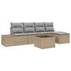 VidaXL Ensemble de Canapés de Jardin 6 pièces avec Coussins Noir Poly Rattan 3347030
