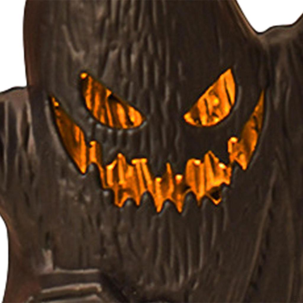 Tree Stump Night Light Halloween Mini Figurine Cute Sculpture Bookshelf Decorative Indoor