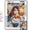 DIY 5D Diamond Painting Flower and Girl Cross Stitch Kit Full Drill Embroidery Mosaic Art Picture of Rhinestones Gift