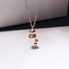 Korean Trendy Rose Gold Gourd & Tassel Necklace for Women