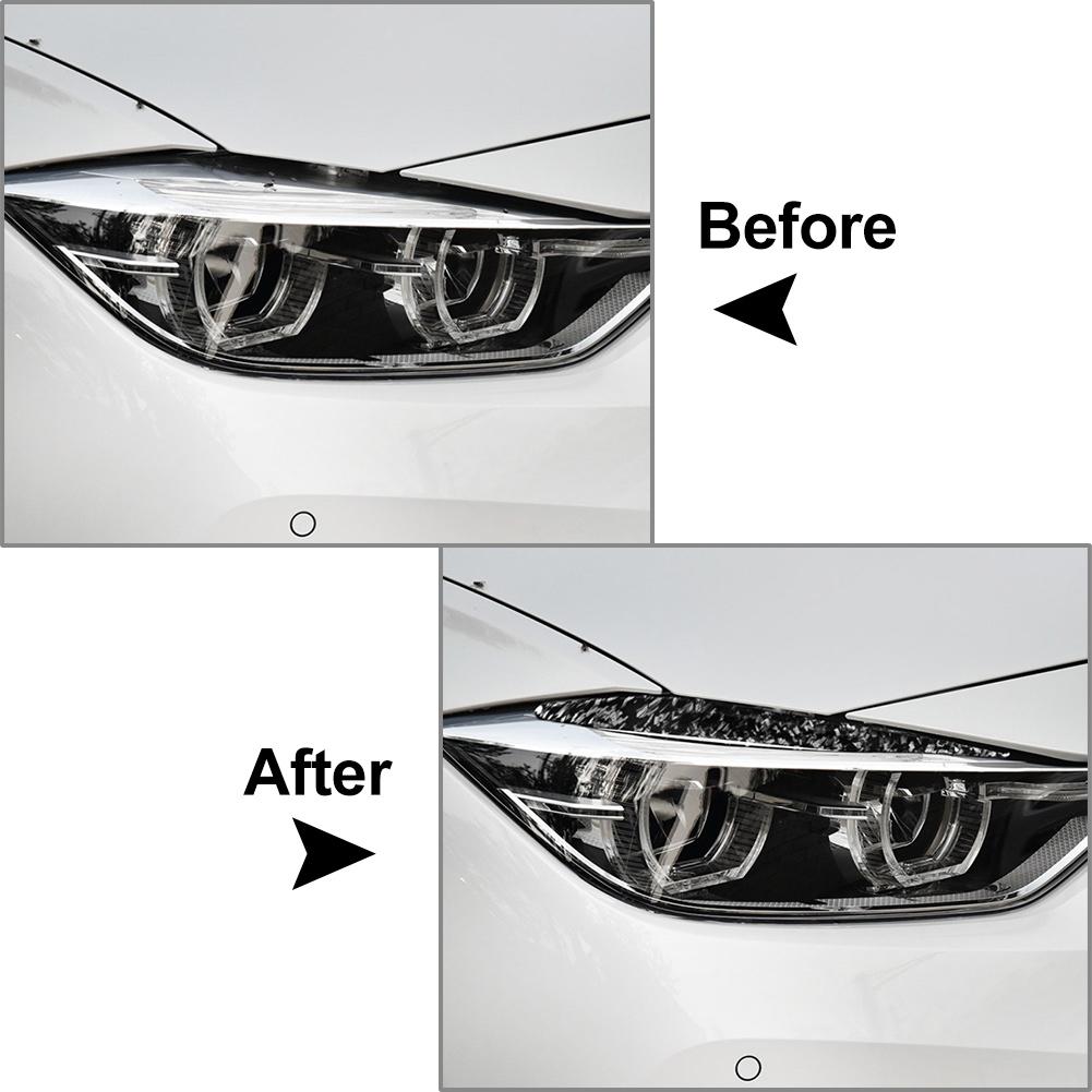 

2 шт. автомобильные фары для бровей, накладка на веко, декоративные аксессуары для BMW F30 3 Series F31 F32 F33 F34 F35 318i 320i 2012-2018