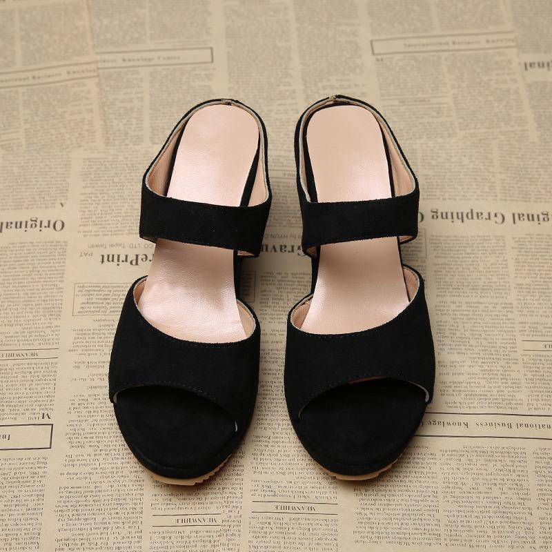 Fashion Wedge Heel Thick Sole Lady Sandals Summer Casual High Heels Women Shoes Sexy Pumps Fad Flip Flops Solid Sandals Women Slippers