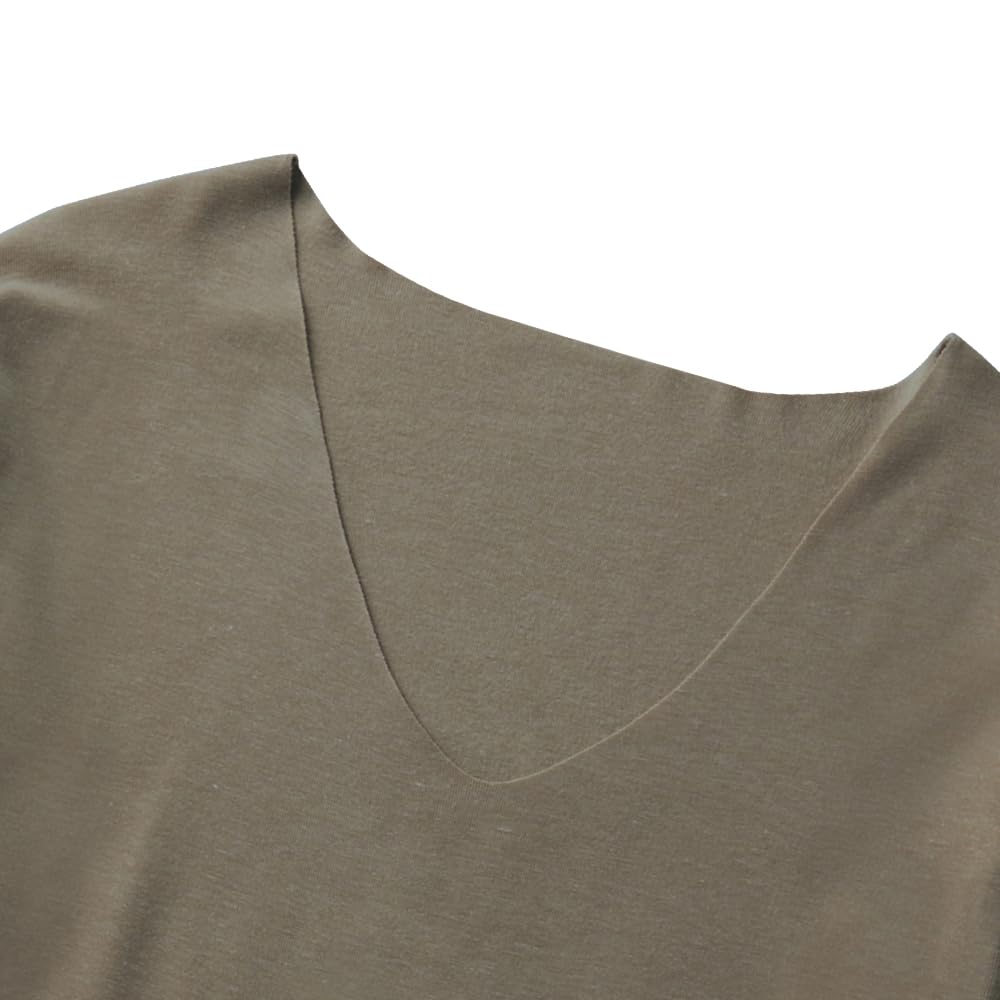 Gunze Long Sleeve ADVANCE LABEL Long Sleeve Deodorizing Rayon Brushed Fabric Made In Japan MA4109 [CUT OFF] U-Neck