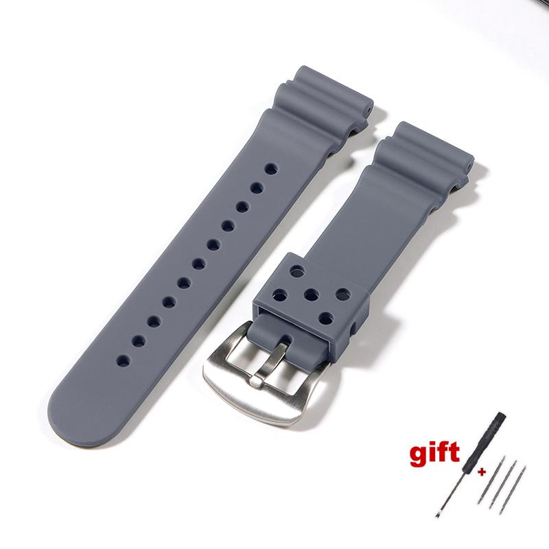 20mm 22mm Watch Band for Seiko Prospex SRP777J1 Waterproof Diving Silicone Bracelet for Seiko No.5 SKX007 SKX009 Sports Strap/.