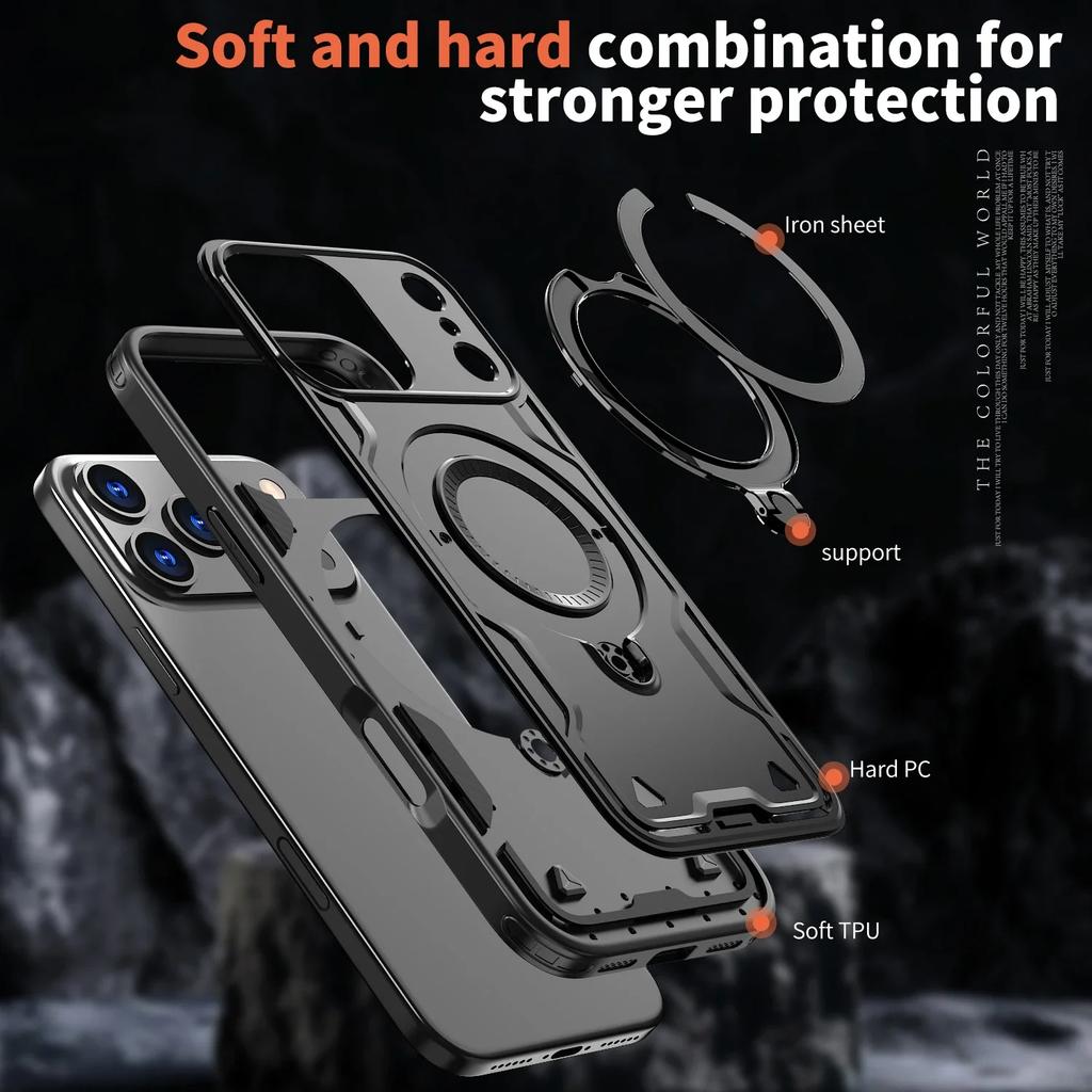 For Iphone17 Drop Protective Magnetic Dual Layer Armor Case for Iphone 17 Pro Max 16e 17 Air 16 Plus Pro Iphone16 Iphone17