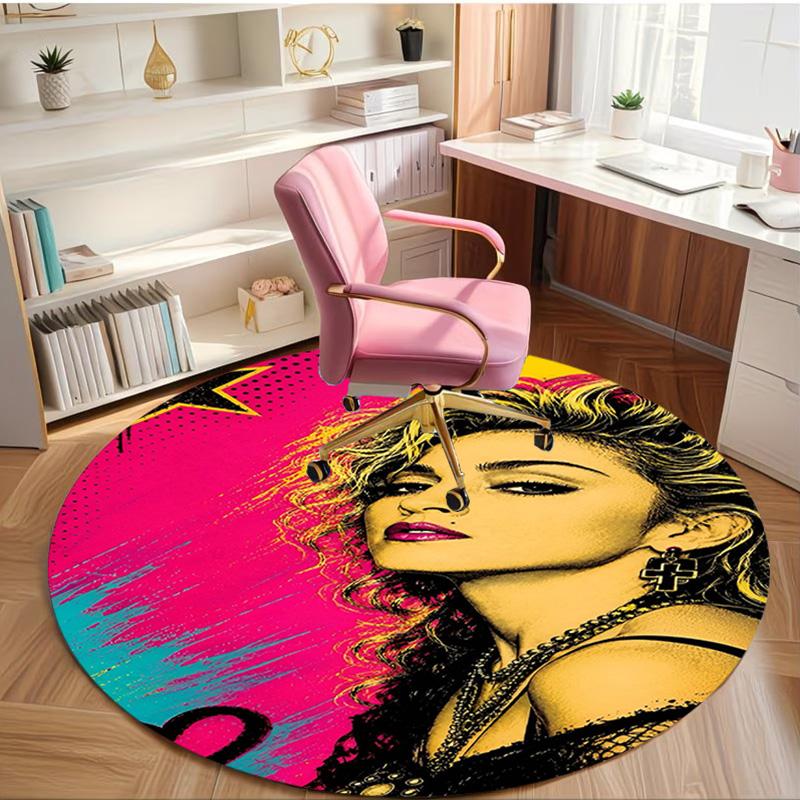 Marilyn Monroe Print Rond Tapijt, Wasbaar Vloerkleed, Voor Entree Slaapzaal Wasruimte Kantoor Studeerkamer, Woondecoratie Verjaardag Kerstcadeau