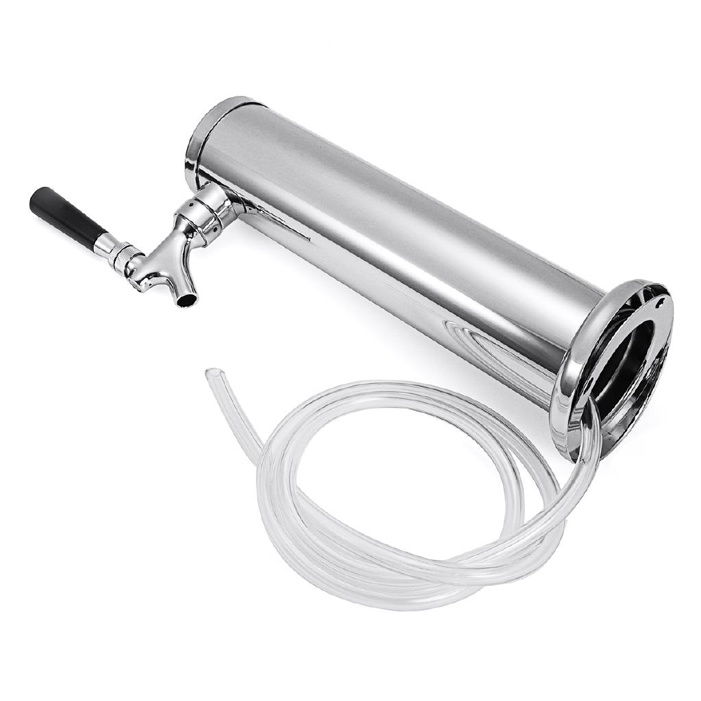 201 Stainless Steel Beer Dispenser Summer Juice Beer Draft Single Dispenser Faucet Tap Drinking Tower Bar Tools SIlver Barware Beer Keg SIlver