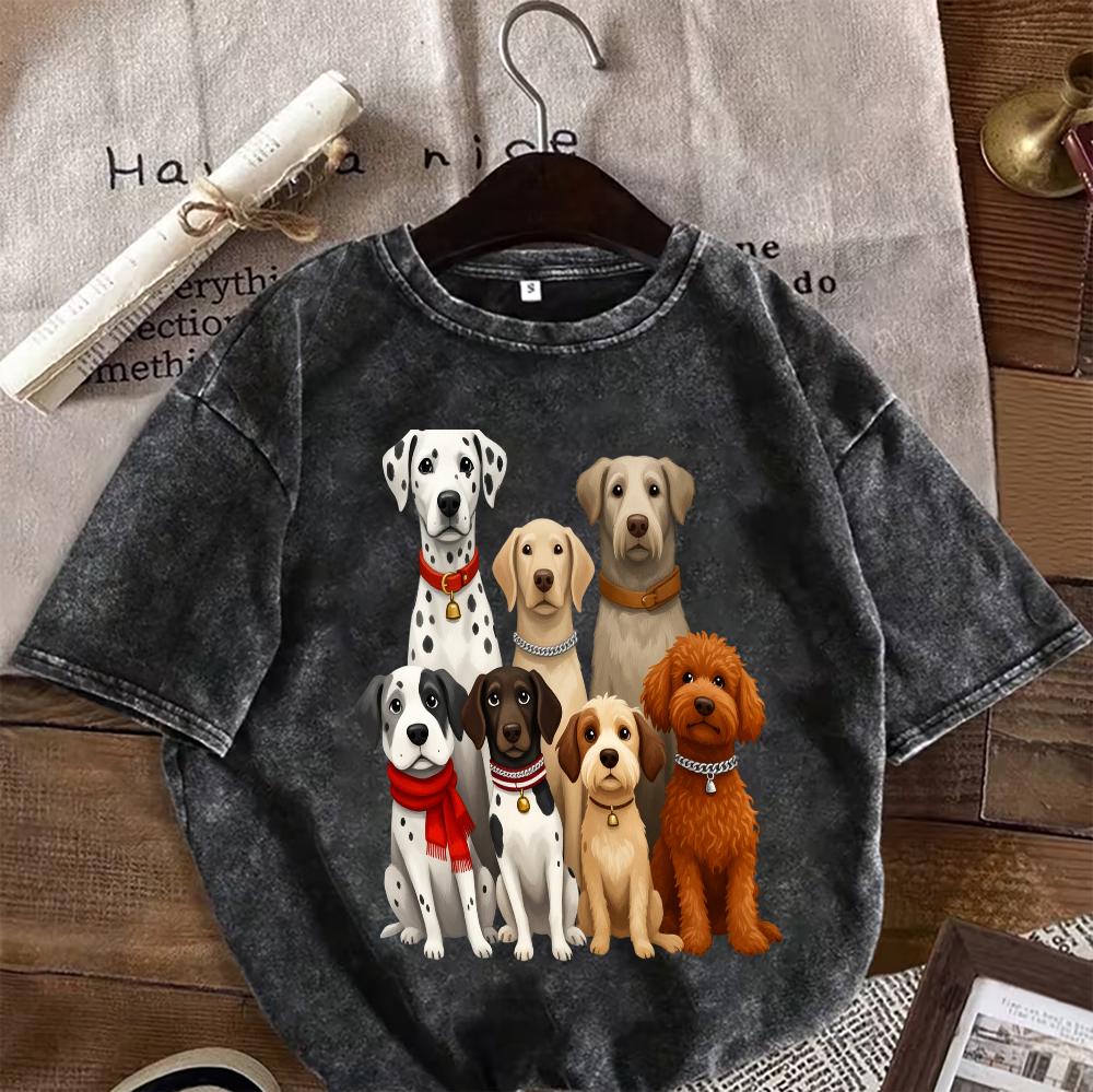 

Womens Cute Sausage Dog Vintage Pattern Printed Tshirt Round Neck Summer Short Sleeve Top Casual Soft Tshirt Clothing S