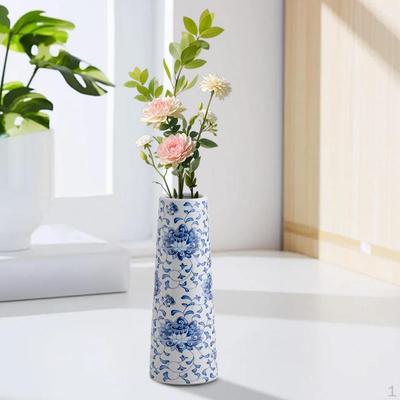 Blue and White Ceramic Vase Decorative Home Decor Flower Arrangement for