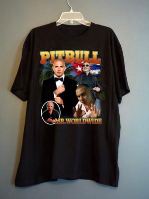 Vintage Pitbull Mr Worldwide Shirt Unisex Konzert S bis 5XL DO507 Unisex T-Shirt