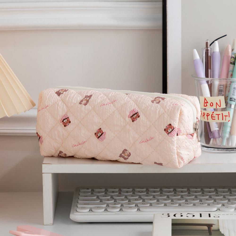 Cute Pencil Case Girl High-value Finishing Storage Bag Female Student Portable Stationery Bag
