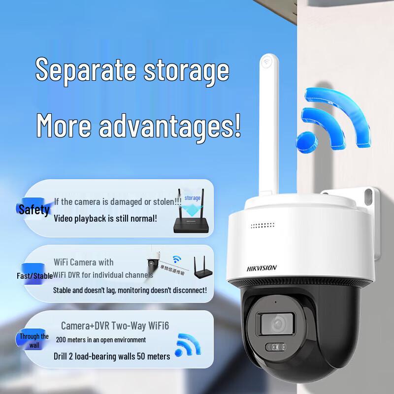 

HIKVISION Wireless WiFi Outdoor 360° 4MP Night Vision Ball Camera