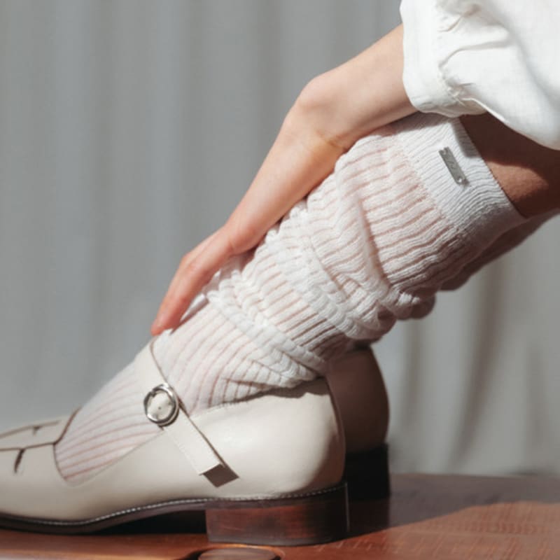 

THETIS SEE-THROUGH KNEE SOCKS_TT3S706IV IVORY_FREE