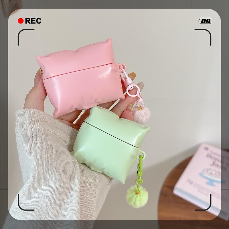 For AirPods Pro2 4 3 2 1 Pro Earphone Case 3D Colorful Pillow Silicone Protective With Pendant Headphone Box Cover