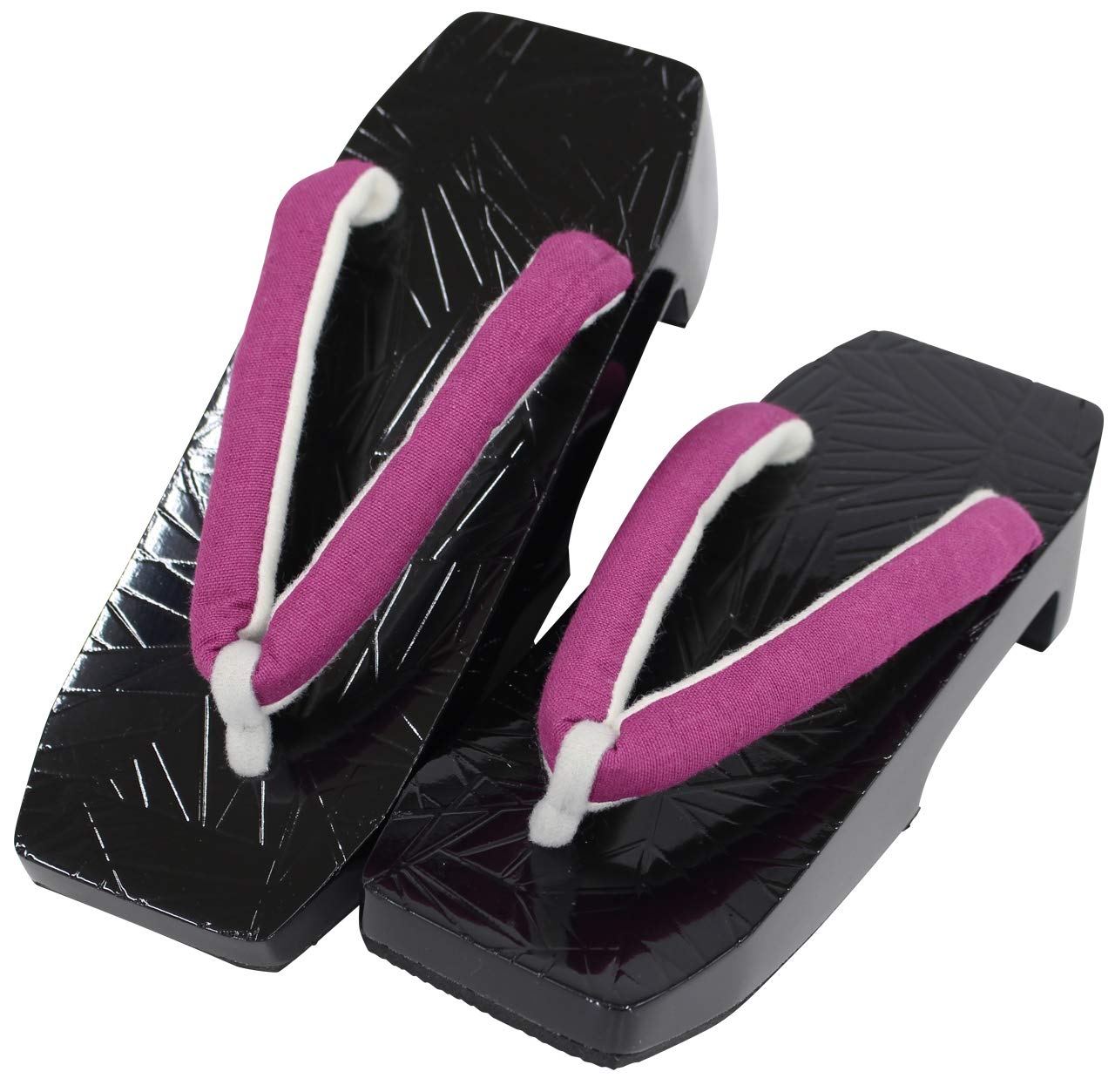 

Japanese Online Shop 3 Geometric Plain L N1321 [Kimono Kyuzen] Women s Geta, Colors, Carving, Thong, 24cm, Size, (Purple (1321b))