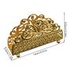 Vintage Golden Hollow Carved Metal Napkin Holder Vertical Tabletop Tissue Stand For Restaurant Hotel Home Dining Decor