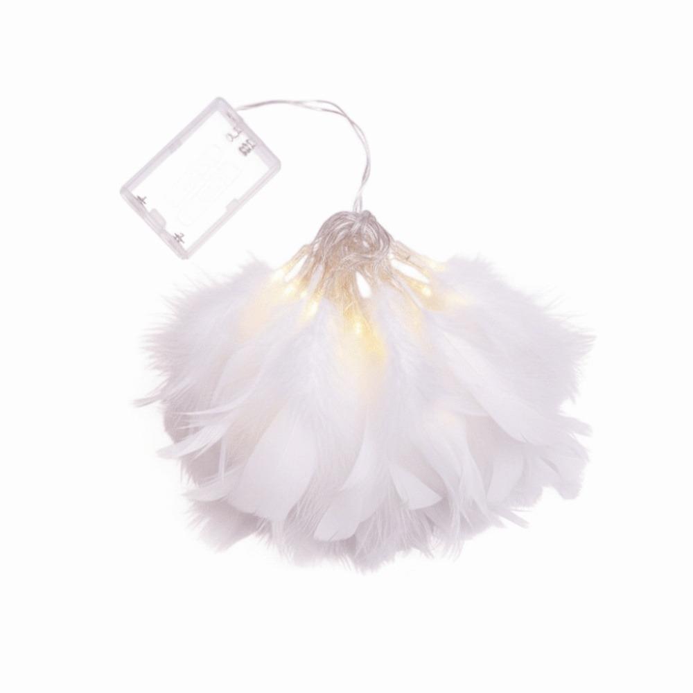 Feather Design Feather Led String Light Multi-Color Garland Christmas  Thanksgiving 150cm