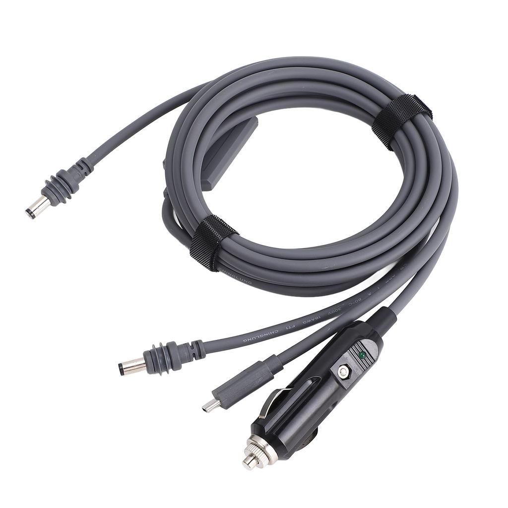 5 meter strømkabel for mini satellittantenne 3 i 1 DC-port PD Type C 12V 24V billaderinngang