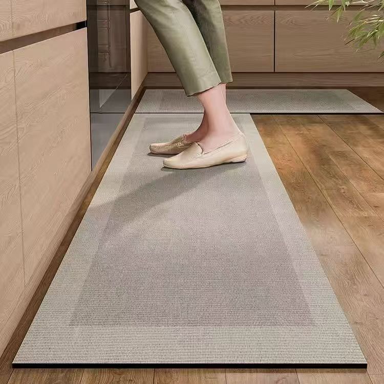2/1PC Retro American Kitchen Soft Diatomized Mud Floor Mat Long Strip Combination Wash Waterproof And Oil Proof Foot Mat