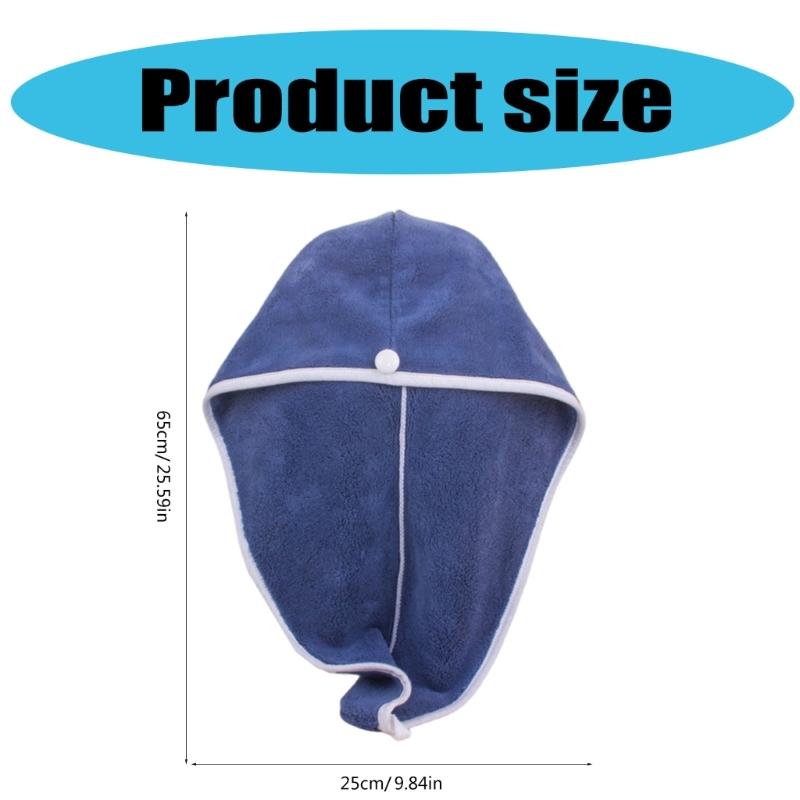 High Absorbent Hair Drying Towel Caps Microfiber Soft And Fast Drying Hat Hair Towel For Various Hair Types Hair Dryer