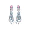Zircon Crystal Studded Earrings Ethnic Style Pendant Earrings Fashionable Women Earrings  Banquets