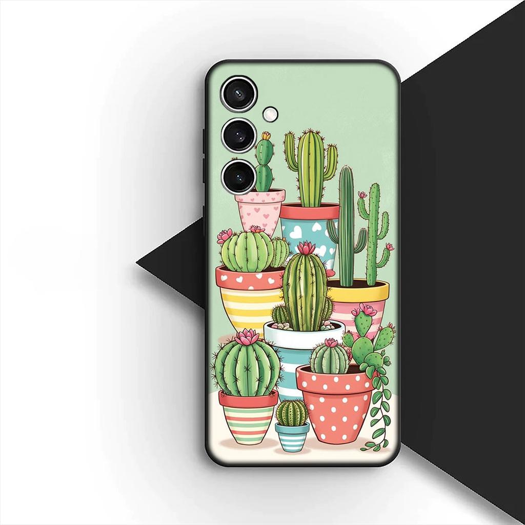 Cactus Wallpaper Phone Case for Samsung Galaxy S20 S22 S21 FE Ultra Plus A07 A17 A15 A16 A25 A57 A37 Protective Cover