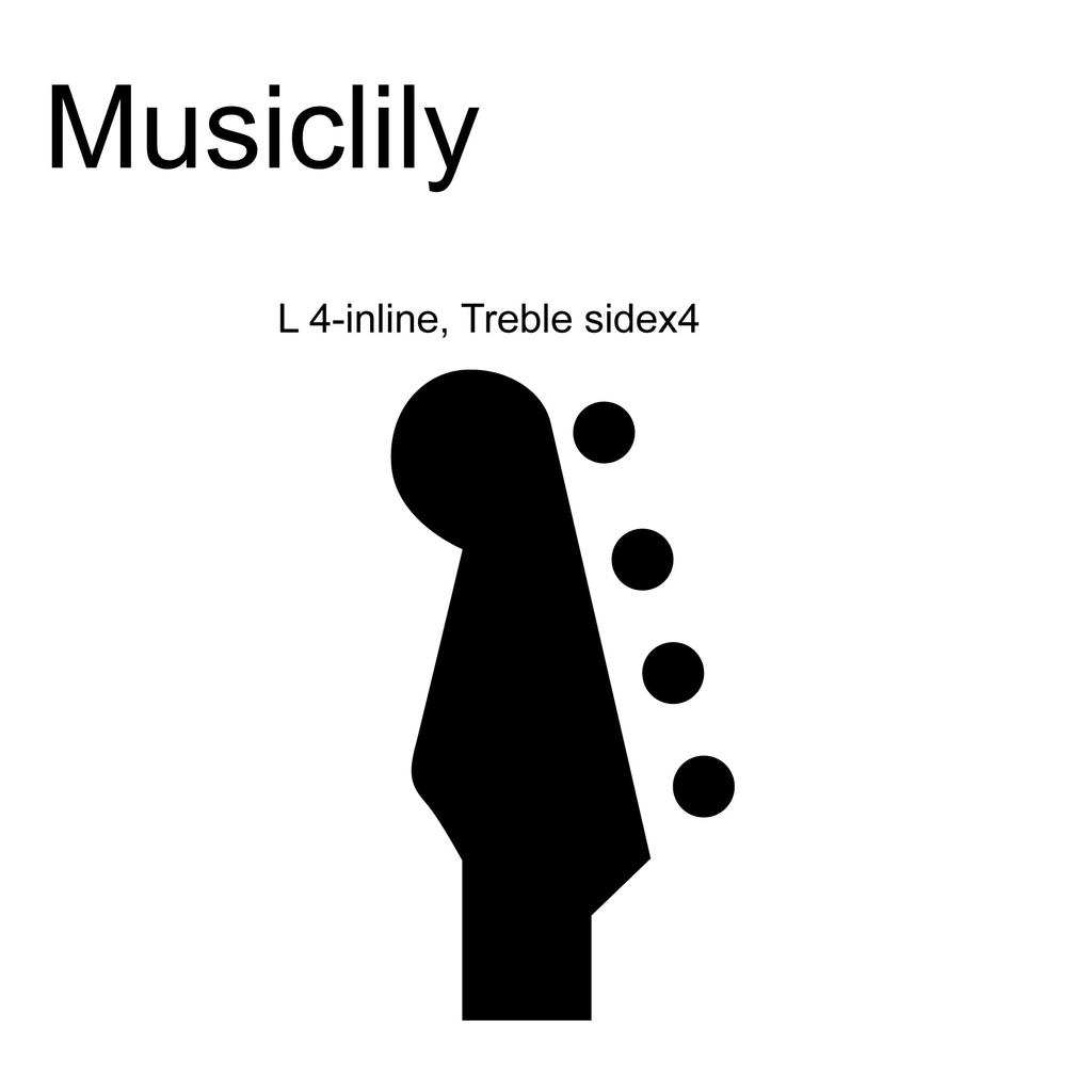 Musiclily Pro 4-String Bass Tuners for 4-String Electric Bass, Chrome