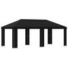 Tuinpaviljoen 6 x 3 m Zwart Polyester en Staal 190