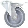 VidaXL 4pcs Roulettes pivotantes à trou de boulon à double frein 100mm