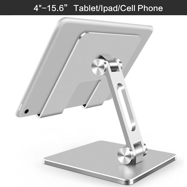 Aluminum Alloy Desktop Mobile Phone Stand Foldable iPad Tablet Support CellPhone Desk Bracket Lazy Holder For Smartphone Mount