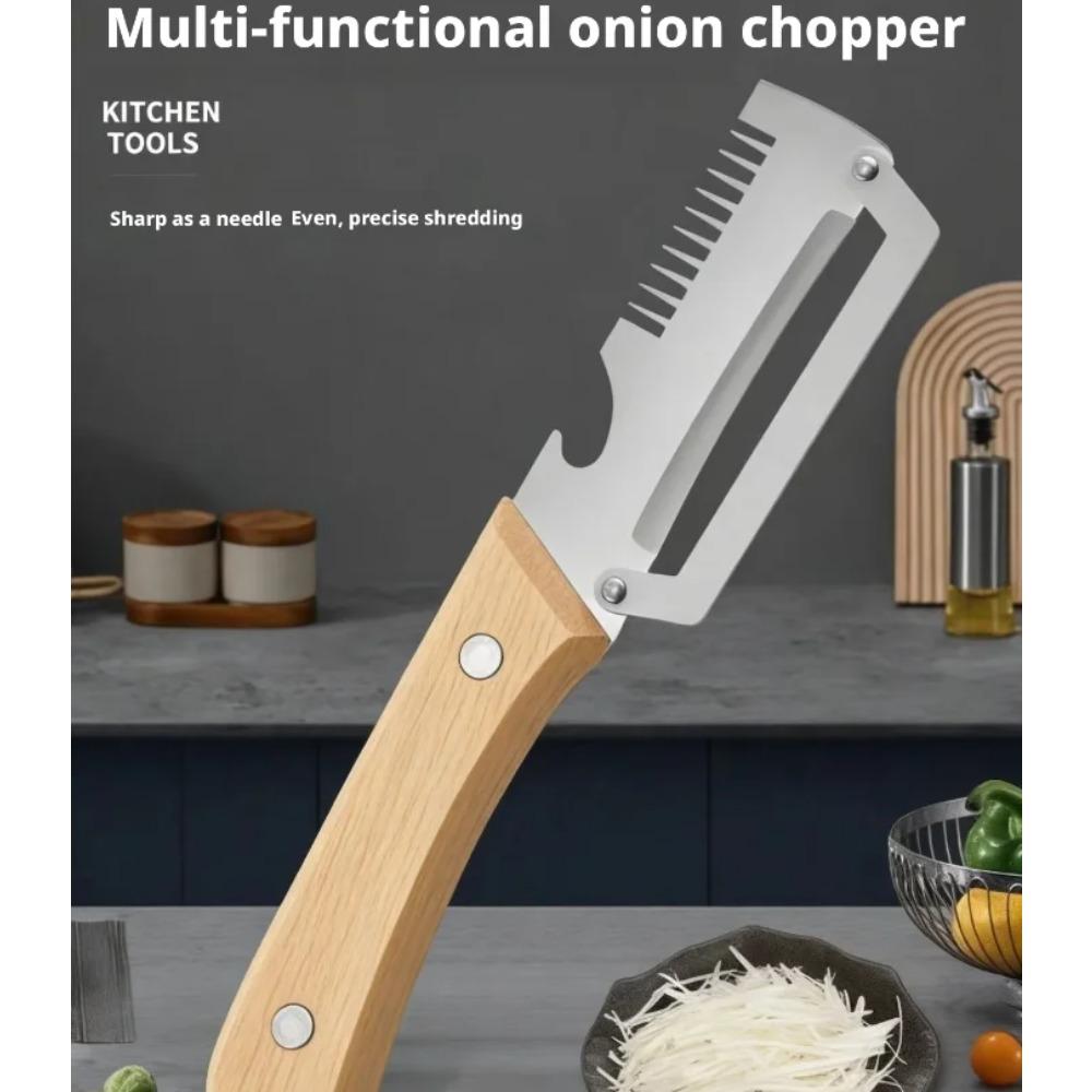 Kitchen Peeler Stainless Steel Vegetable Peeler with Wooden Handle for Peeling and Slicing Fruits and Vegetables Kitchen Tool