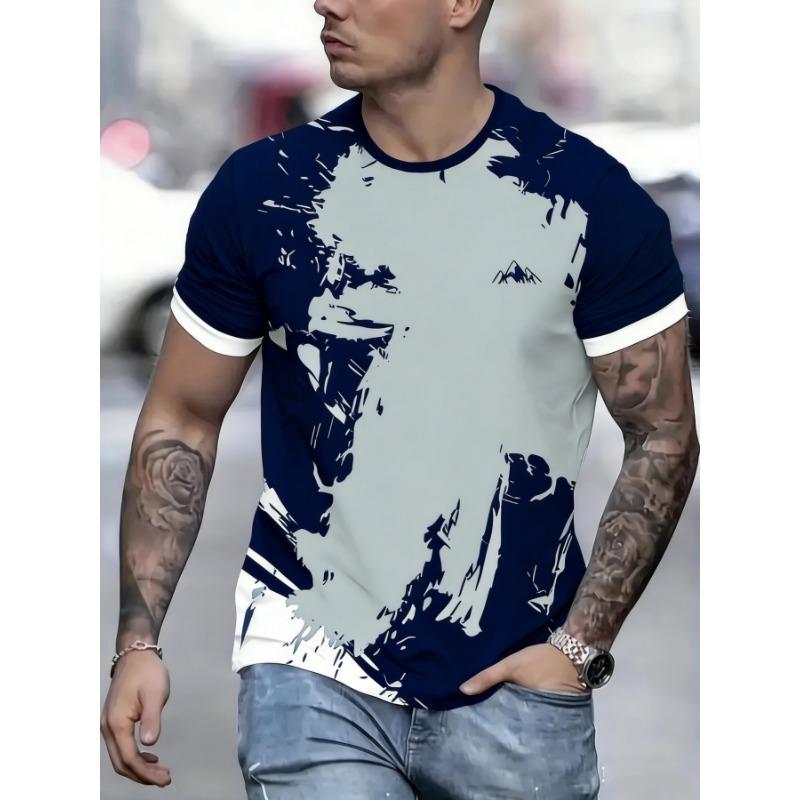 

Summer Street Men s Clothing 3D Printed Pattern T-shirt 6XL