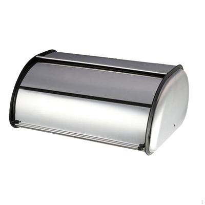 Roll Top Bread Bin Metal Box Large Capacity Keeper Storage Holder for Pantry Baked