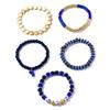 New Bohemian crystal bracelet, multi-layer beaded bracelet, elastic bracelet, bracelet, jewelry, European and American jewelry.