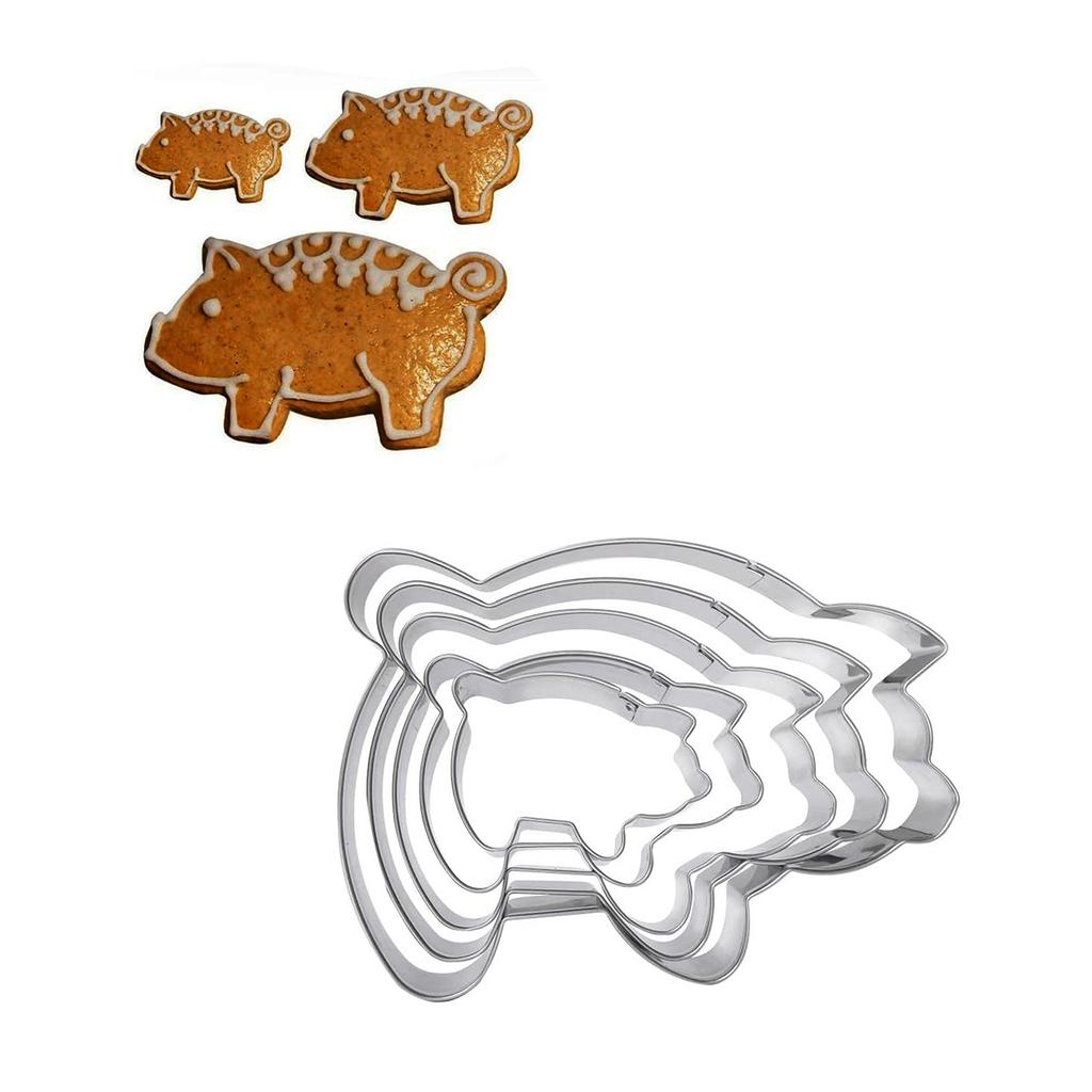 5pcs Bread Embossing Molds for Creative Baking Food Grade Stainless Steel Conchae Cutter Kitchen Cooking Accessories