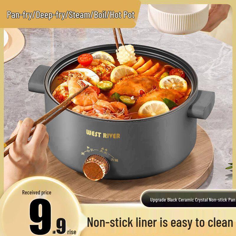 Niemiecki wielofunkcyjny wok elektryczny: Automatyczny multicooker do gotowania na parze, smażenia i hot pot