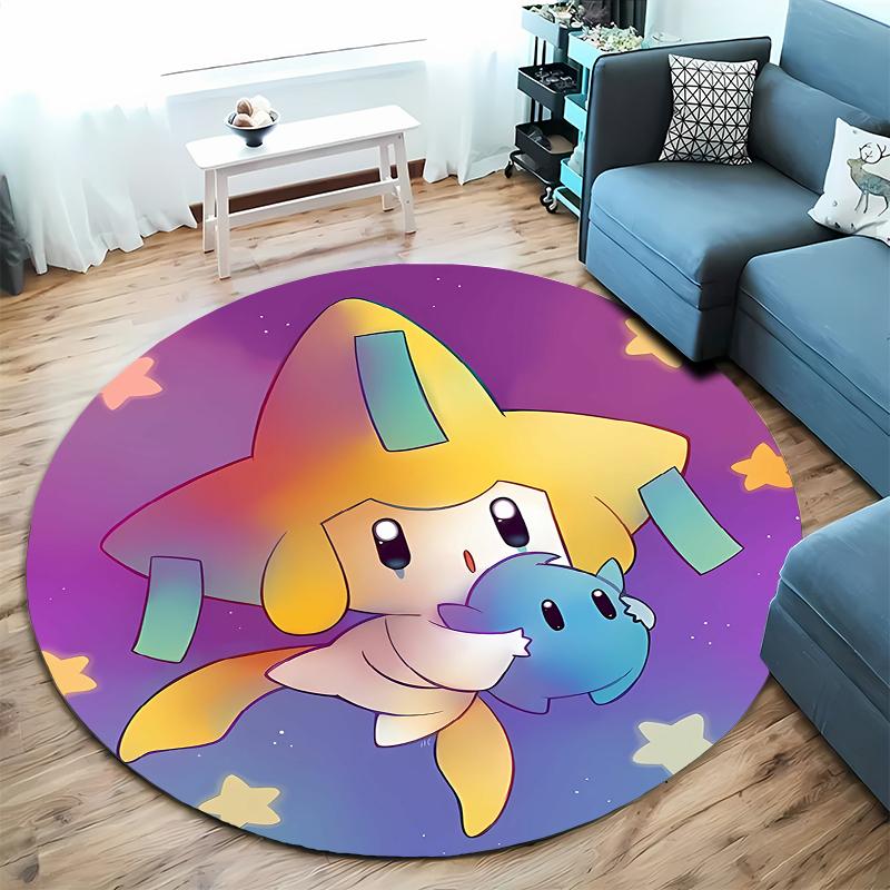 5 Sizes Classic Doraemon Print Round Carpet Living Room Anti-Slip Mat Bedroom Sofa Table Home Large Mat Gift for Kids and Adults