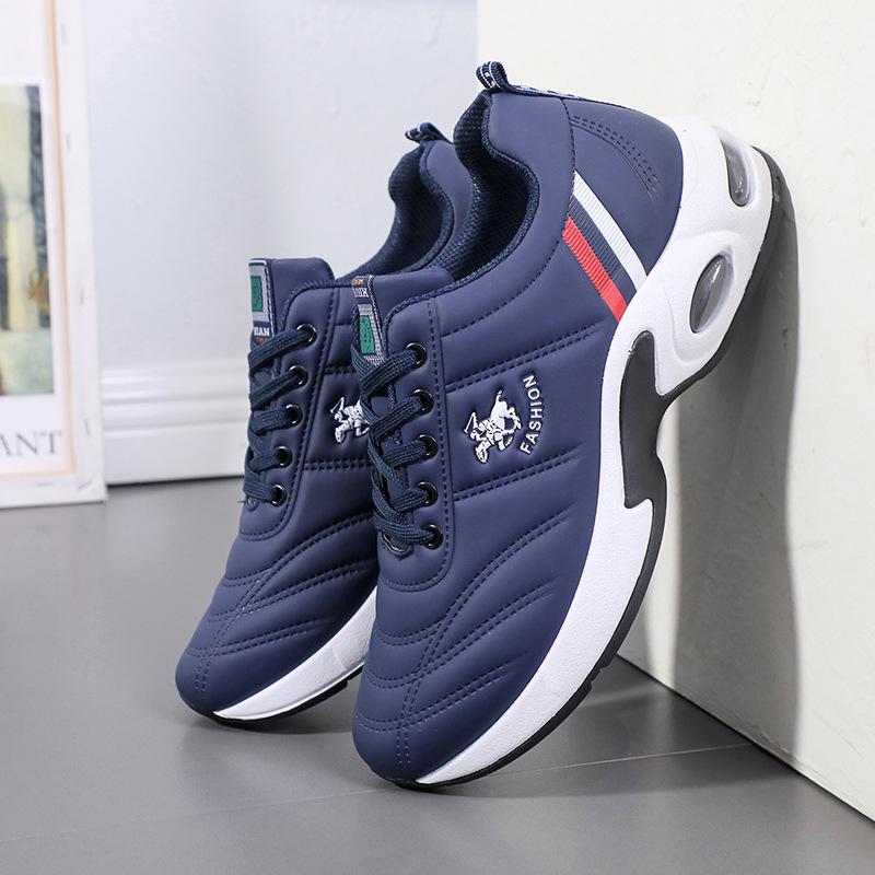 Original Men Sneakers Air Cushion Plus Size Shoe Breathable Outdoor Sports Leather Shoe Non-Slip Male Sneakers Chaussures Homme