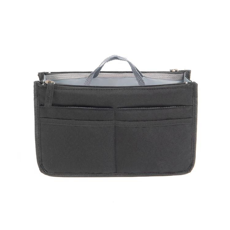 Versatile Travel Toiletry Bag with Double Zipper Opening Insert Bags Organizer