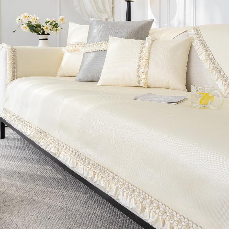 

Summer Light Luxury Ice Silk Sofa Cushion Modern Simple Non-Slip Cool Feeling Rattan Mat Cool Cushion Summer Breathable Seat Cushion 70*70cm