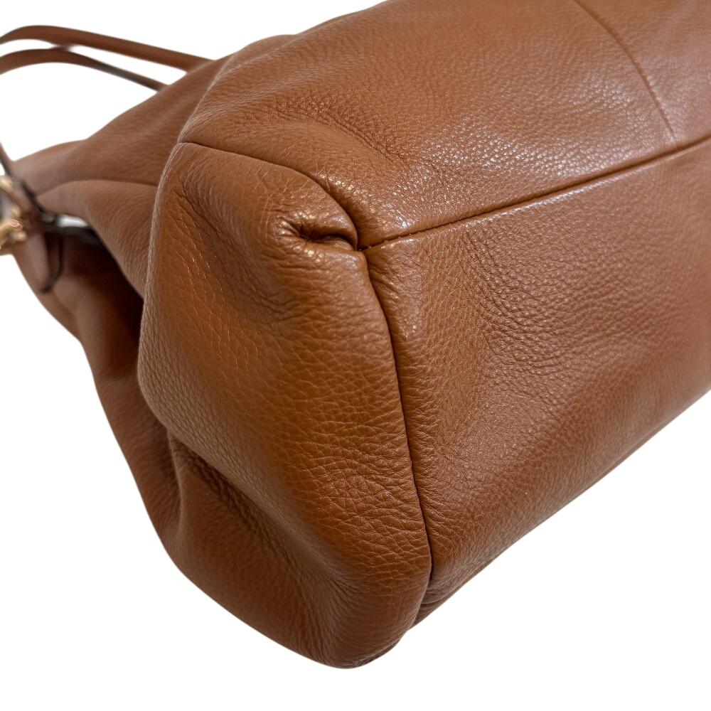 Coach F35723 One Belt Handbag Leather Madison Shoulder Bag Brown Leather Used