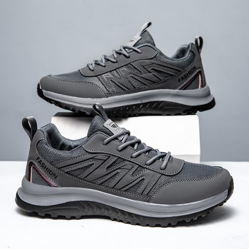 Men's shoes spring new walking shoes men's and women's spring and autumn mesh cold sticky soft-soled medium sports shoes