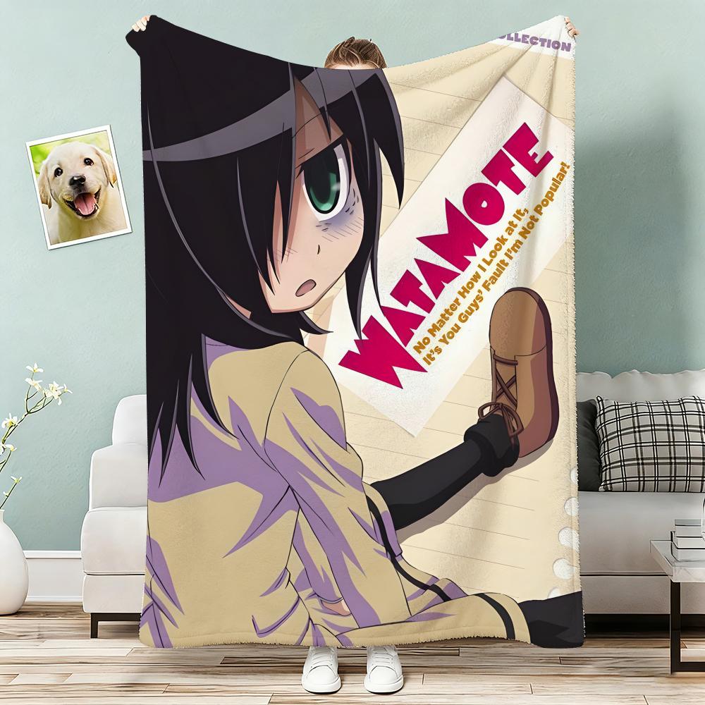 Watamote Throw Lightweight 240g Flannel Blanket Soft Skin-friendly for Summer Cooling 75x90cm