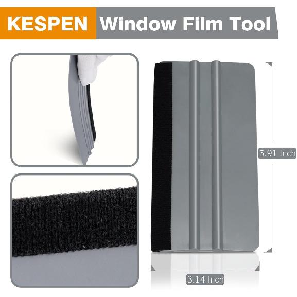 KESPEN Window Felt Squeegee, Vinyl Scraper For Window Privacy Film And Car Glass, Tint Squeegee Tallation Tool Protection Scratches Film Soothing,