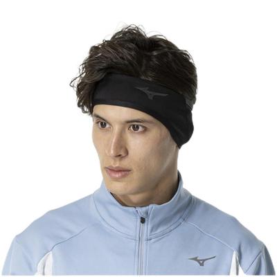 Breath Thermo Running Reflective Black Headband, Moisture-Wicking, Heat-Generating, Cold-Weather Protection, Deodorizing, Print, J2JYB502,