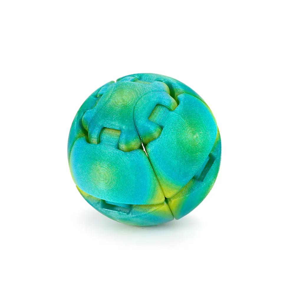 Fidget Toy 3D Printed Twistsphere Fidget Toy Gradient Gear Liquid Flow Ball With Rotating Design Anxiety Relief Toys