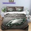 Custom Name,Philadelphia Eagles Pattern Bedding Home Decoration Birthday Gift ( 1 Duvet Cover + 2 Pillowcase, Without Core),fan Merchandise.