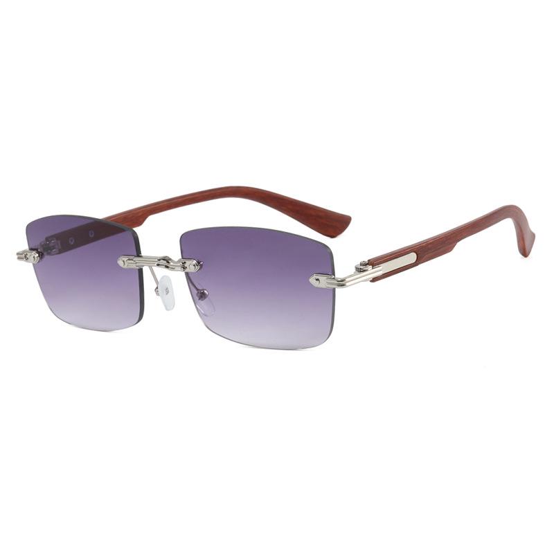 2024 Men's Trendy Square Frameless Sunglasses with UV Protection